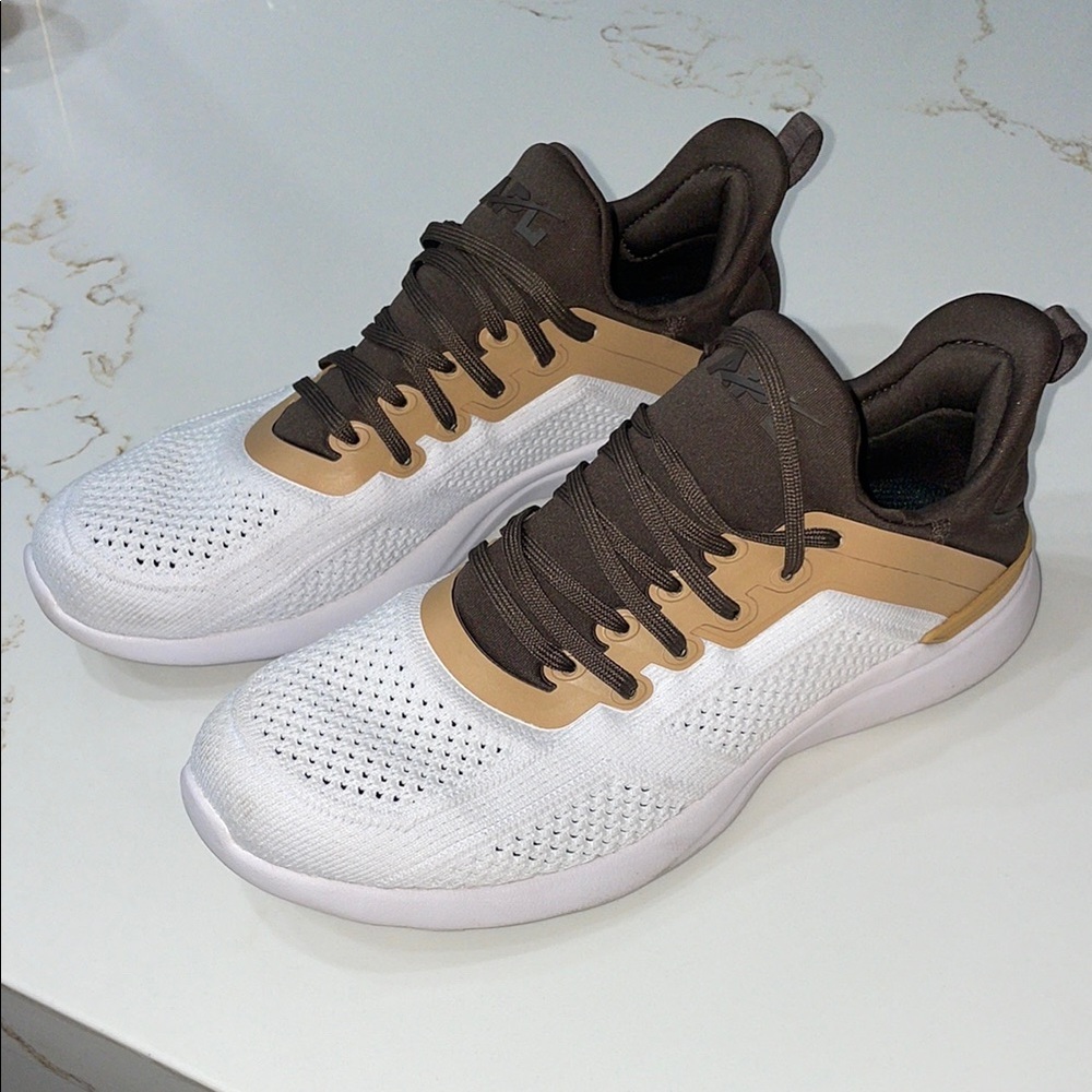 APL Techloom Tracer Sneakers in White and Brown | 9